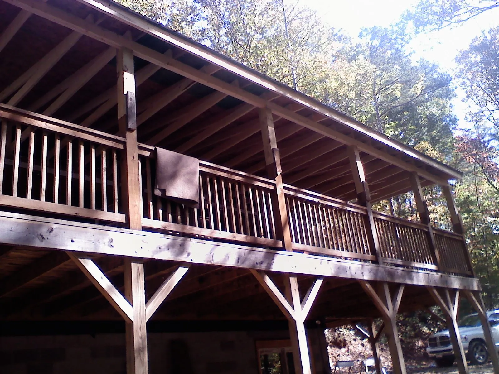 Timber framing under a new elevated porch and deck — Roof Leak Repair in Terre Hill by Roofing Brothers